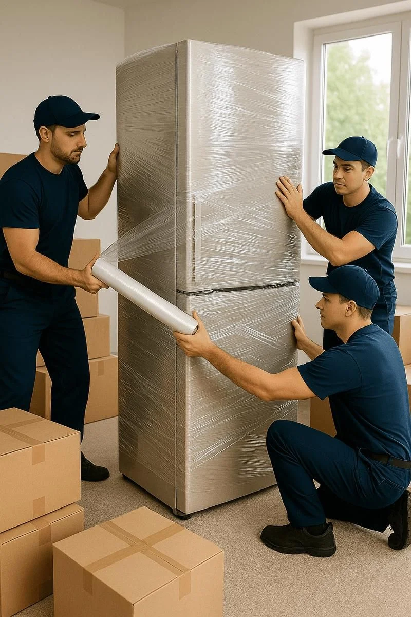 عملية تغليف احترافية للأثاث والعفش قبل النقل في الرياض